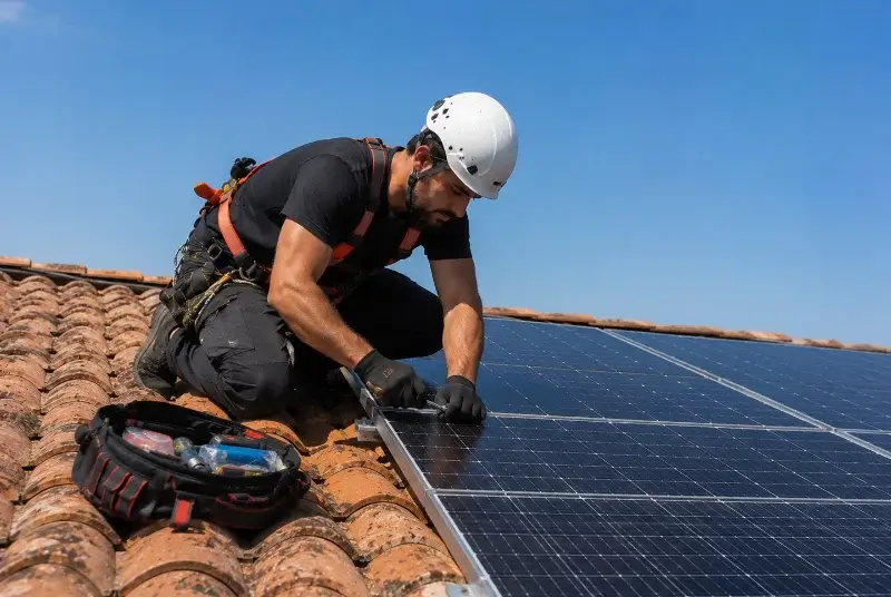 Maintenance et monitoring de panneaux solaires à la Chapelle-Saint-Aubert