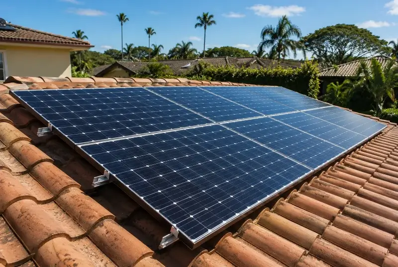 Installation de panneaux solaires à la Chapelle-Saint-Aubert
